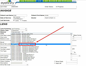 How to order SunSync Light-Reactive Lenses on Eyefinity