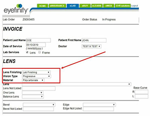 How to order SunSync Light-Reactive Lenses on Eyefinity