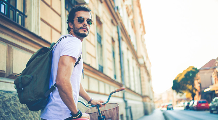 Man in SunSync Elite outdoors