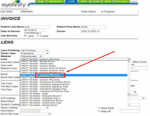 How to order SunSync Light-Reactive Lenses on Eyefinity